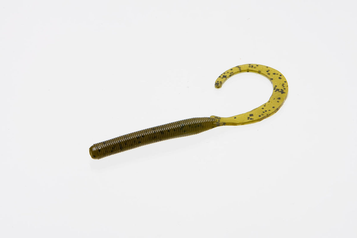 CURLY TAIL WORM GREEN PUMPKIN ZOOM