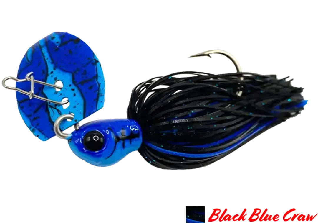 CHATTERBAIT GOLIAT 1/2OZ AGR BAITS BLACK BLUE CRAW