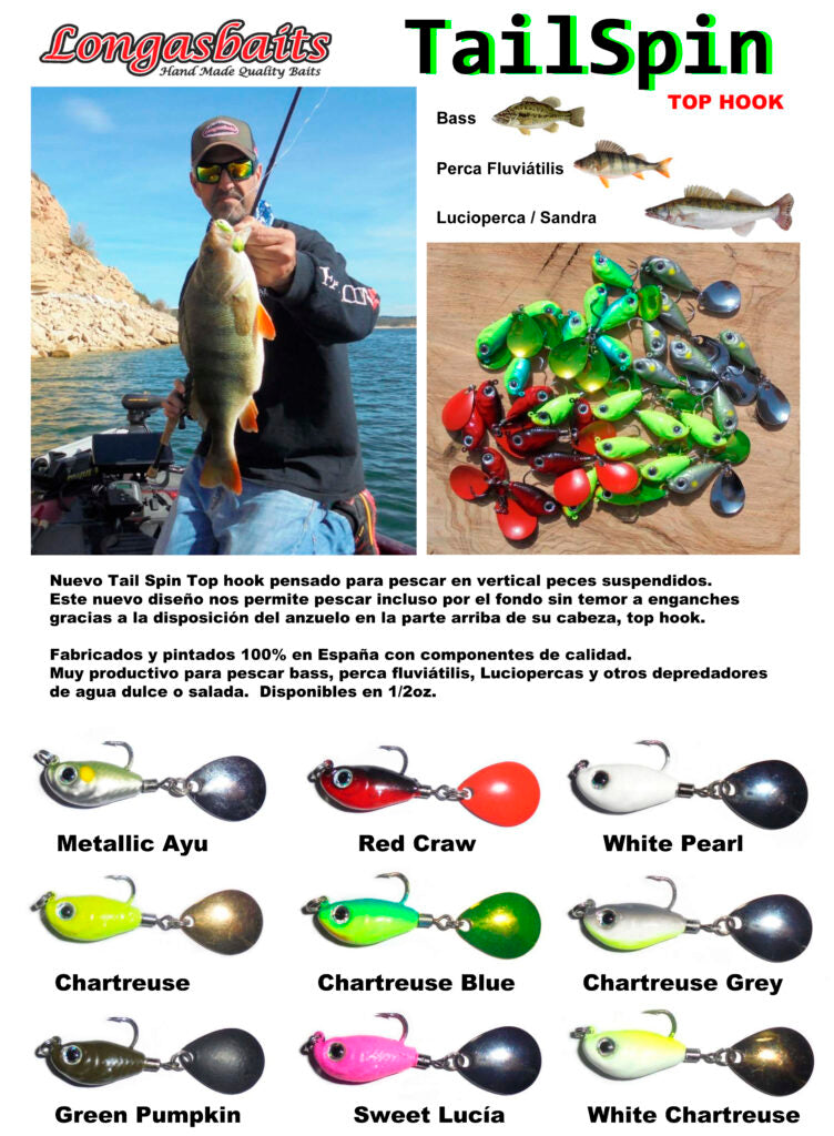 LB TAIL SPIN 1/2OZ CHARTREUSE GREY