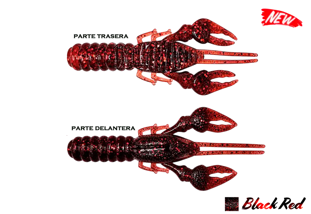 FINESSE CRAW AGR BAITS BLACK RED