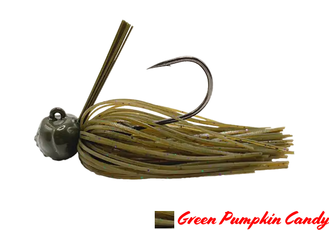 FOOTBALL JIG AGR BAITS 1/2OZ GREEN PUMPKIN CANDY