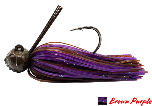 FOOTBALL JIG AGR BAITS 1/2OZ BROWN PURPLE