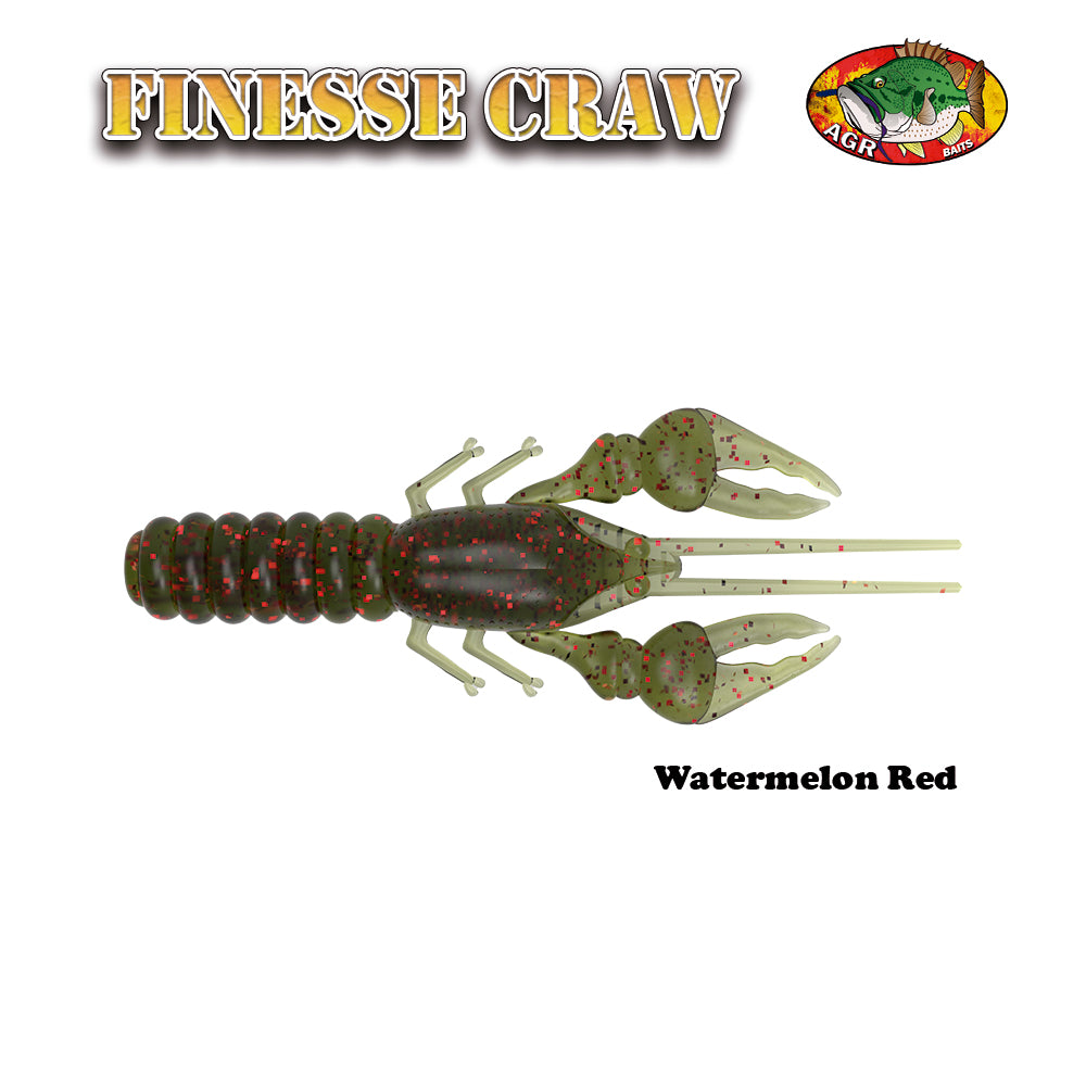 FINESSE CRAW AGR BAITS WATERMELON RED