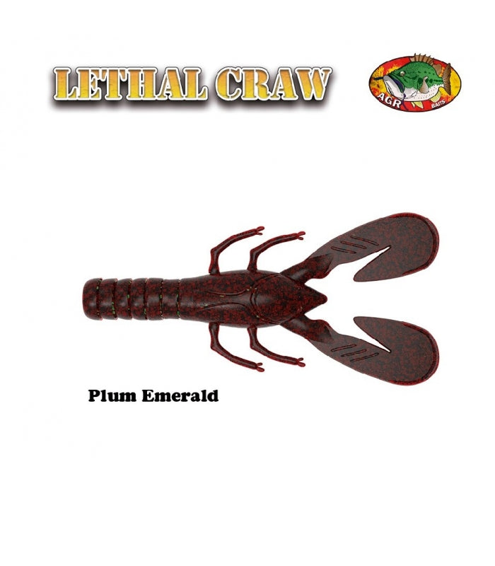 LETHAL CRAW AGR BAITS PLUM EMERALD