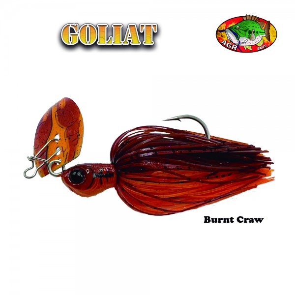 CHATTERBAIT GOLIAT 1/2OZ AGR BAITS BURNT CRAW