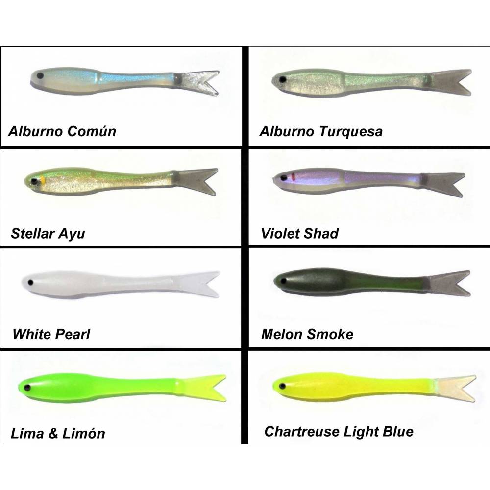 SLIM ALEVIN 3,6" WHITE PEARL LONGASBAITS