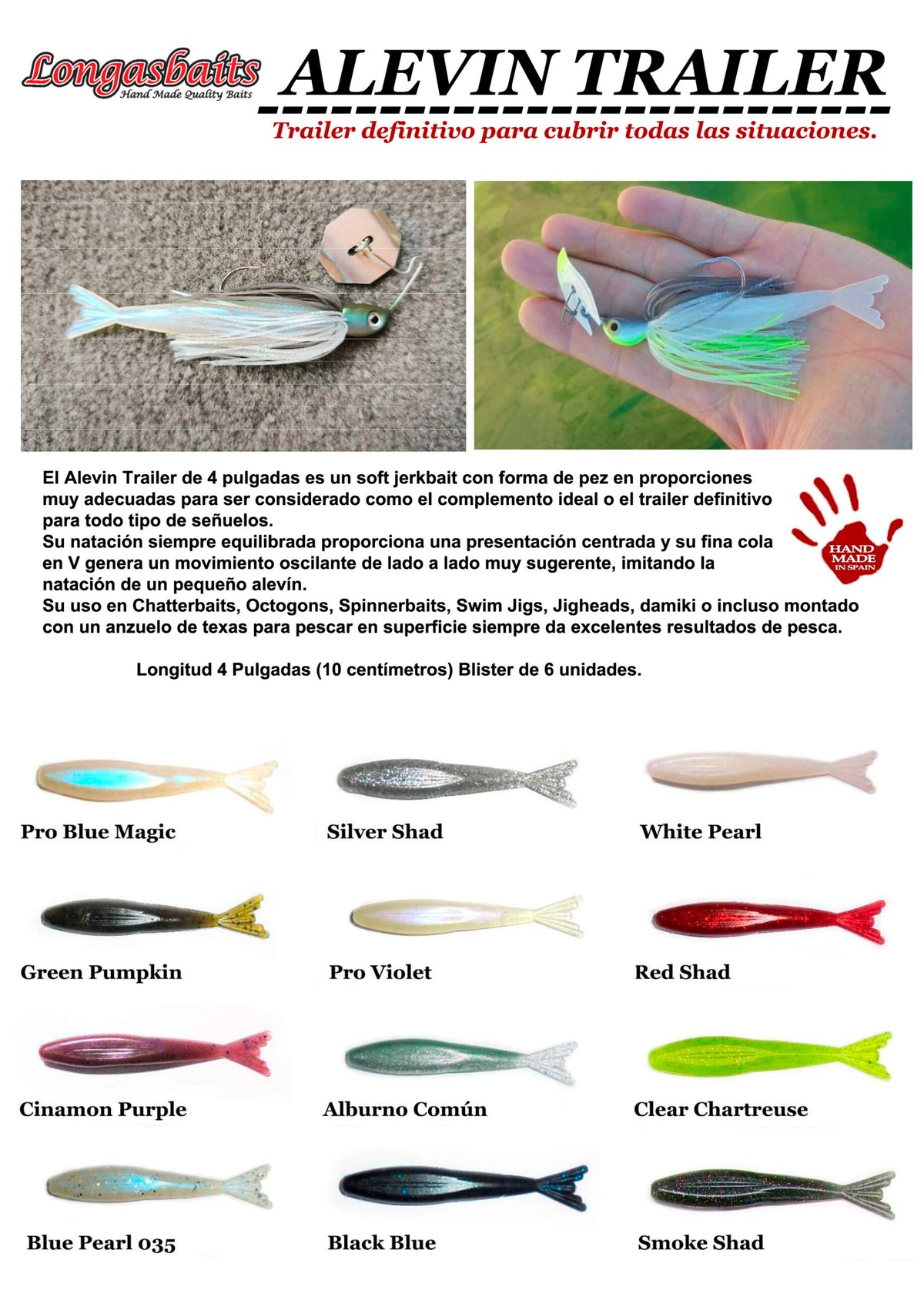 ALEVIN TRAILER 4" RED SHAD LONGASBAITS