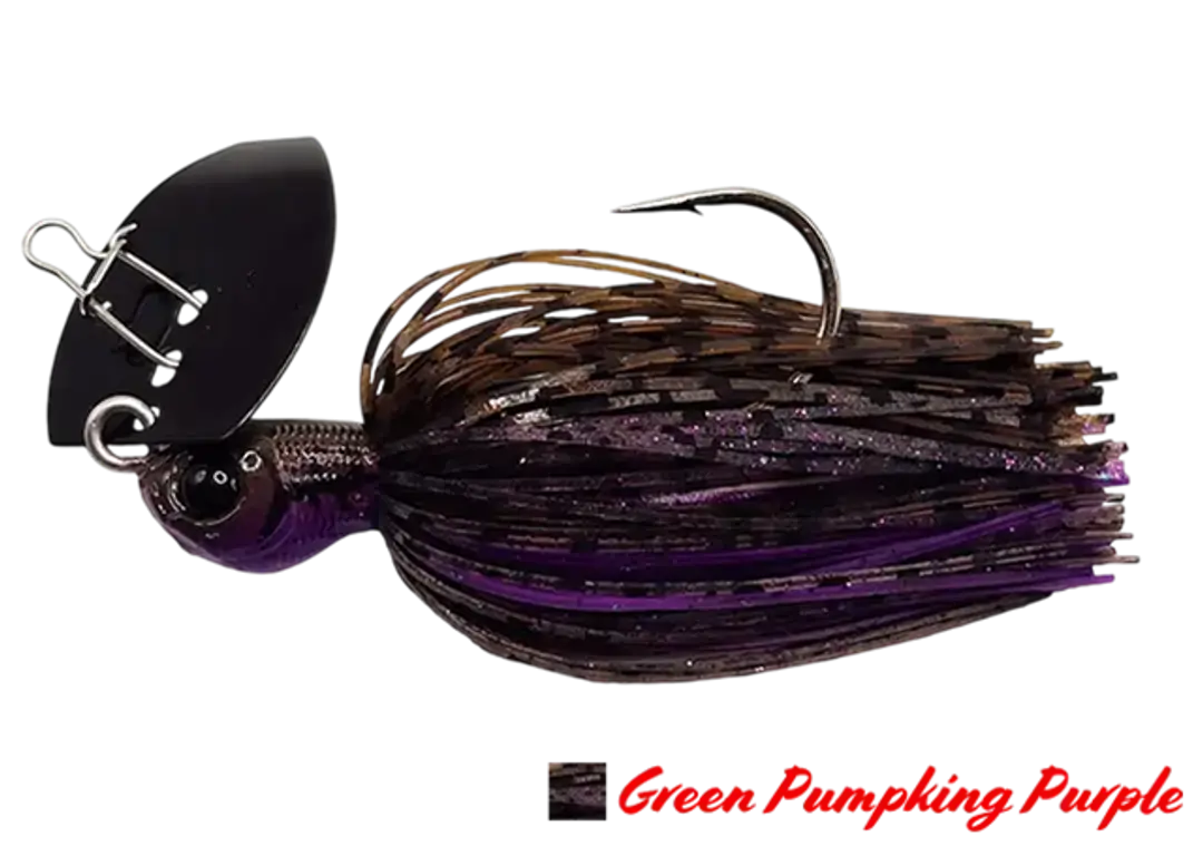 CHATTERBAIT GOLIAT 1/2OZ AGR BAITS GREEN PUMPKIN PURPLE