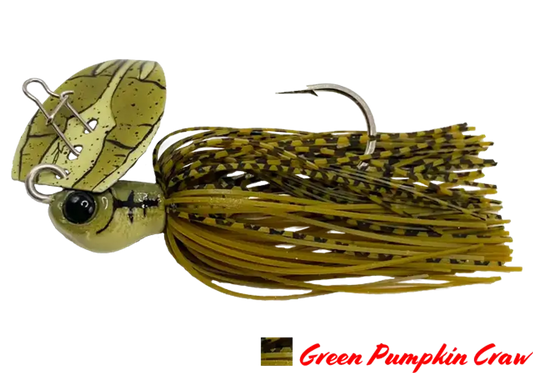CHATTERBAIT GOLIAT 1/2OZ AGR BAITS GREEN PUMPKIN CRAW