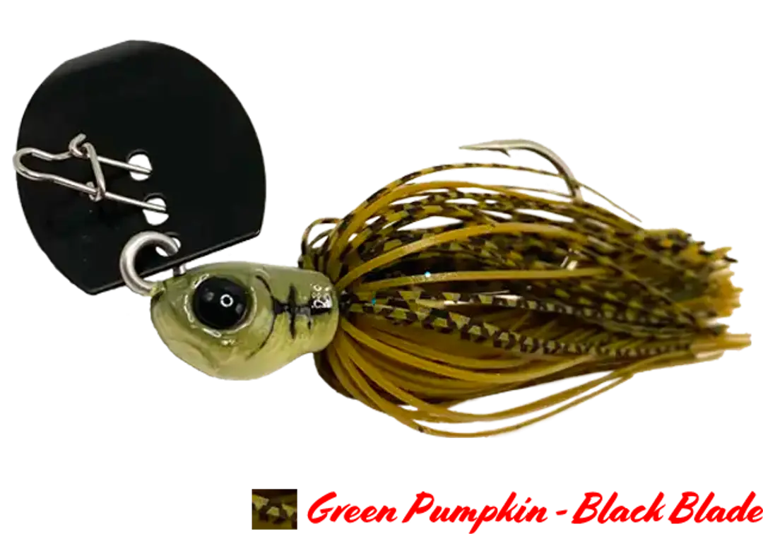 CHATTERBAIT GOLIAT 1/2OZ AGR BAITS GREEN PUMPKIN BLACK