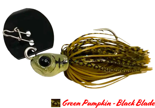 CHATTERBAIT GOLIAT 1/2OZ AGR BAITS GREEN PUMPKIN BLACK
