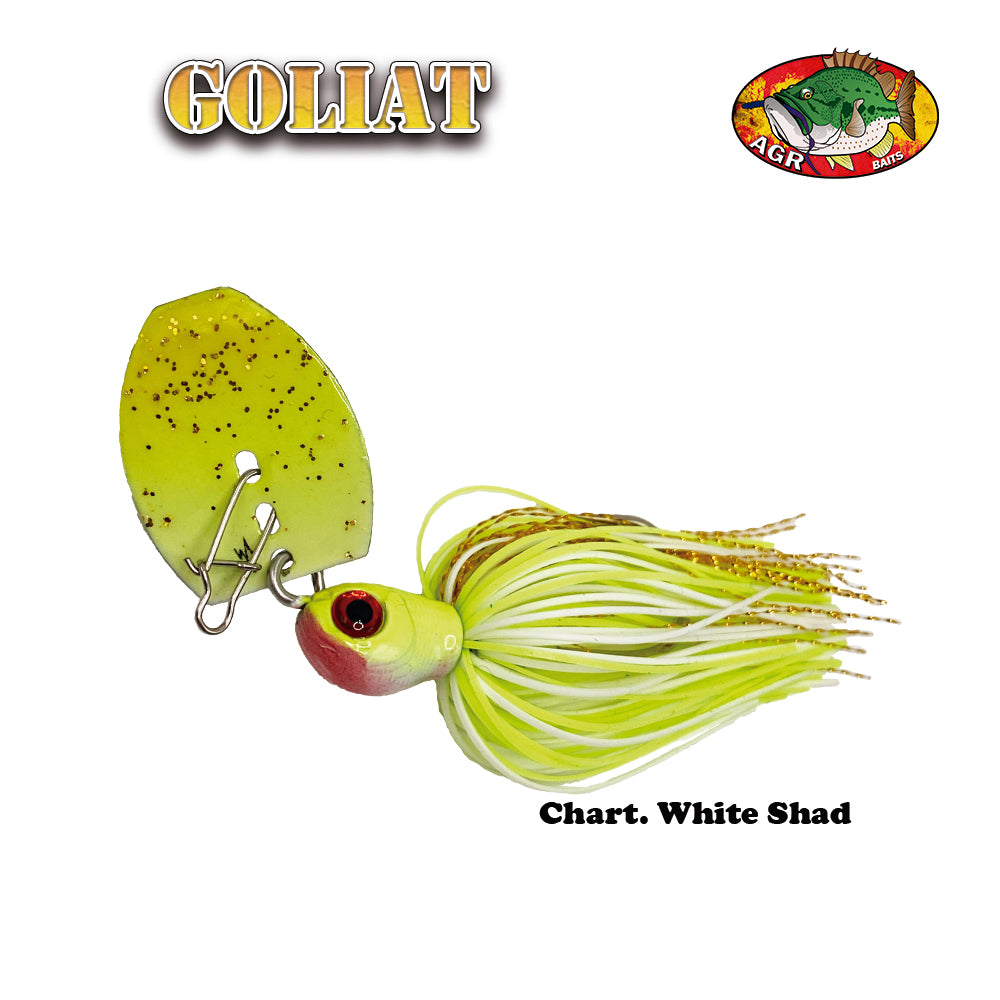 CHATTERBAIT GOLIAT 1/2OZ AGR BAITS CHART WHITE SHAD