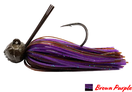 FOOTBALL JIG AGR BAITS 1/2OZ BROWN PURPLE