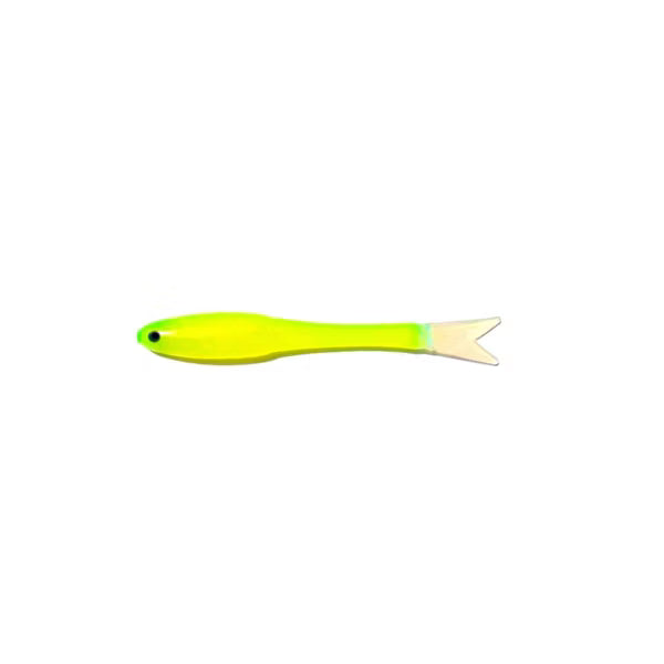 SLIM ALEVIN 3,6" WHITE CHARTREUSE LONGASBAITS