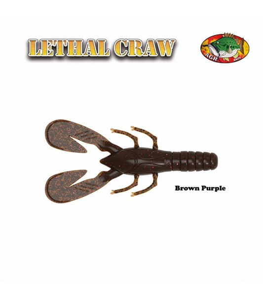 LETHAL CRAW AGR BAITS BROWN PURPLE