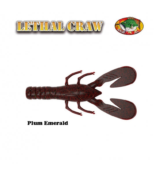 LETHAL CRAW AGR BAITS PLUM EMERALD