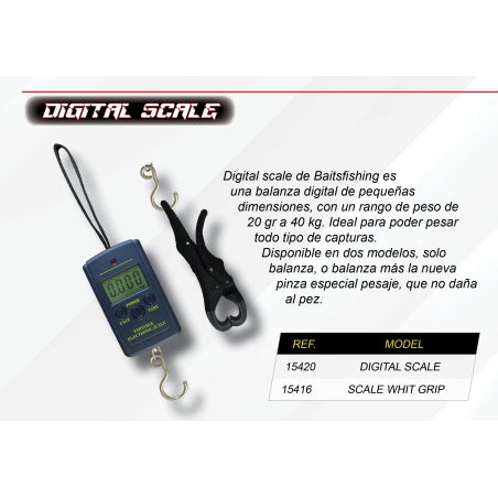 BÁSCULA DIGITAL BAITSFISHING CON GRIP