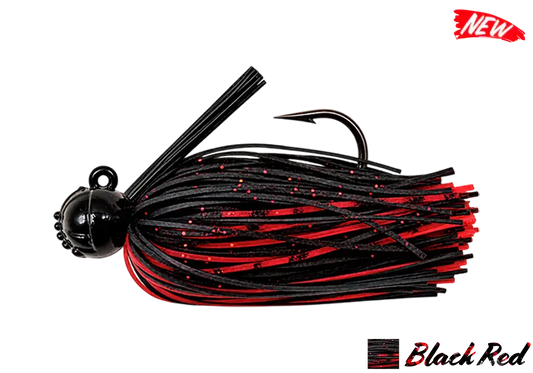 FOOTBALL JIG AGR BAITS 1/2OZ BLACK RED